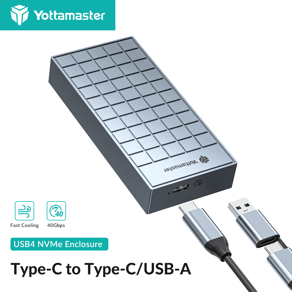 Thunderbolt 4 External Ssd 4Tb - Obudowa NVMe SSD Yottamaster 40gbps M.2