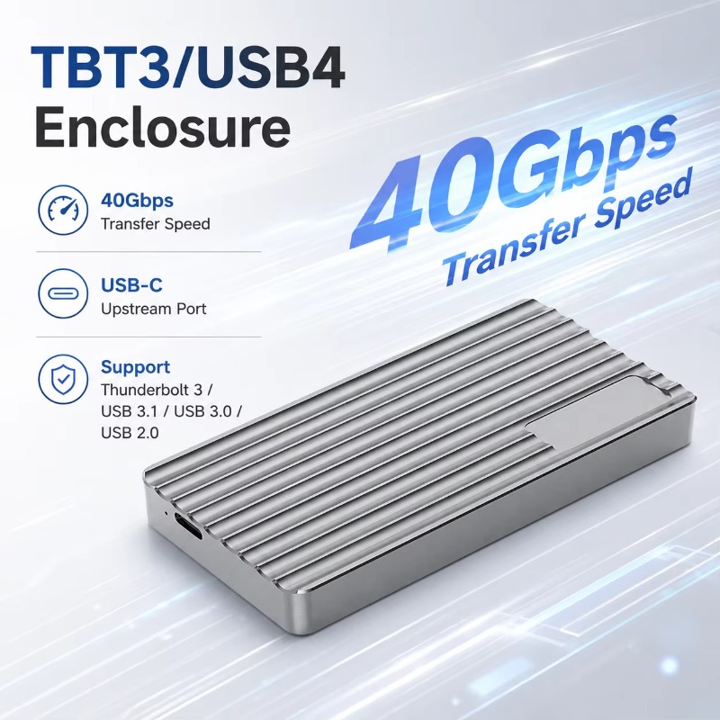 Usb4 40Gbps External Ssd 8Tb - Aluminiowa obudowa M.2 NVMe SSD USB-C