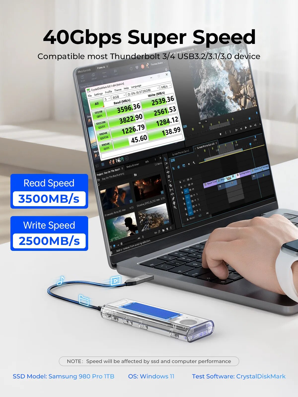 Obudowa ORICO 40Gbps USB4 M.2  – Thunderbolt 4 External Ssd 4Tb recenzja i cena