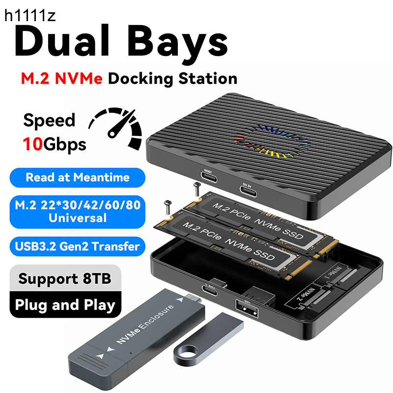 Stacja dokująca Dual Bays M.2  – 8Tb M2 Nvme Ssd recenzja i cena